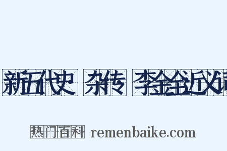 新五代史·杂传·李金全近义词是什么意思的图片